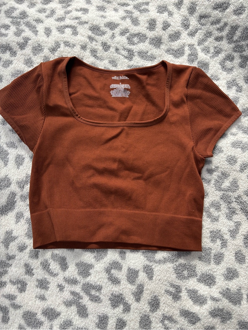 Wild Fable Ribbed Scoop-Neck Crop Top🥥